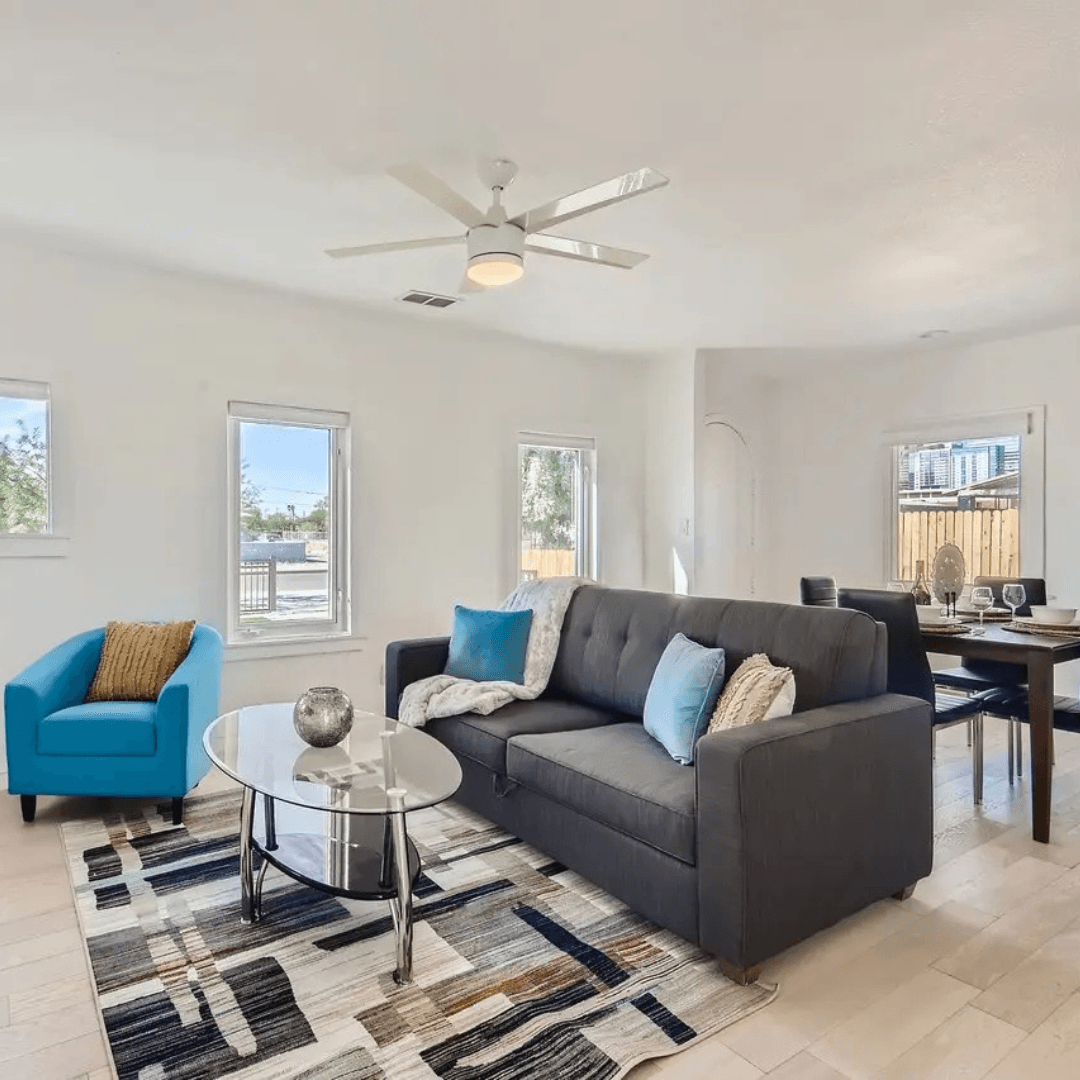 Cosmopolitan Cottage Living Room